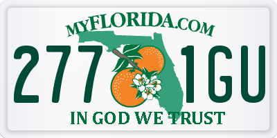 FL license plate 2771GU