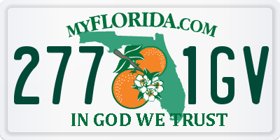 FL license plate 2771GV
