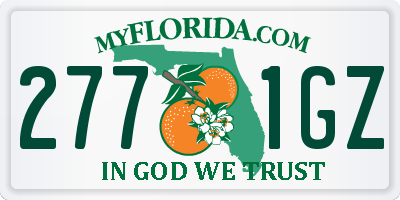 FL license plate 2771GZ