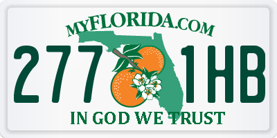 FL license plate 2771HB