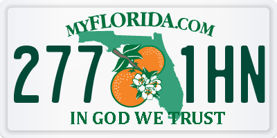 FL license plate 2771HN