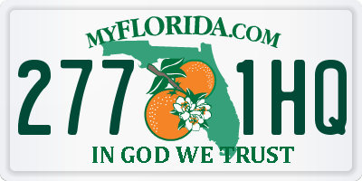 FL license plate 2771HQ