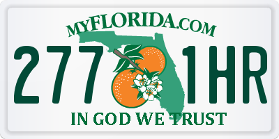 FL license plate 2771HR