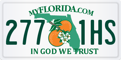 FL license plate 2771HS