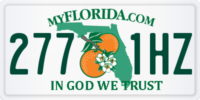 FL license plate 2771HZ