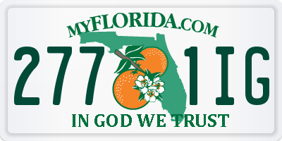 FL license plate 2771IG