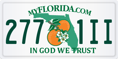 FL license plate 2771II