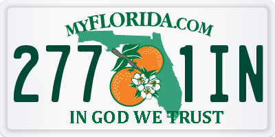 FL license plate 2771IN