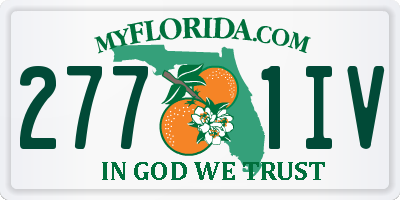 FL license plate 2771IV