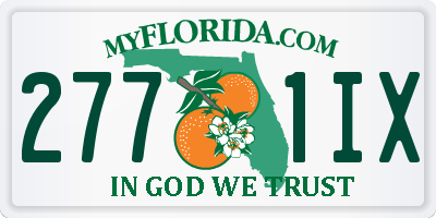 FL license plate 2771IX