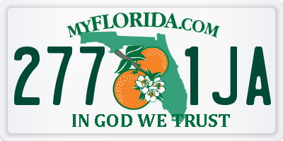 FL license plate 2771JA