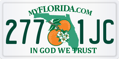 FL license plate 2771JC