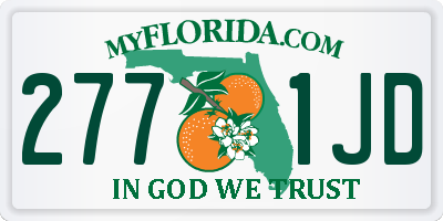 FL license plate 2771JD