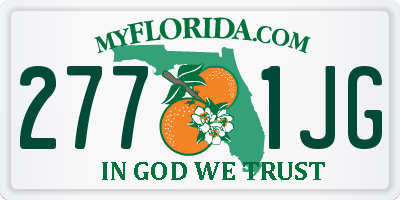 FL license plate 2771JG