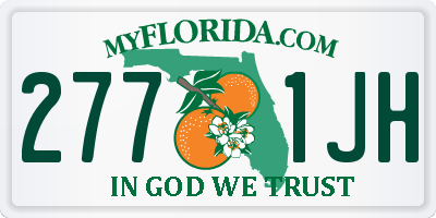 FL license plate 2771JH