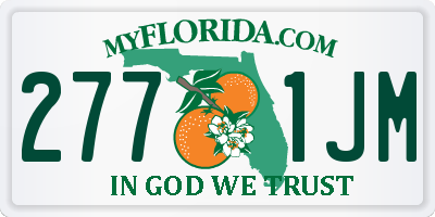 FL license plate 2771JM