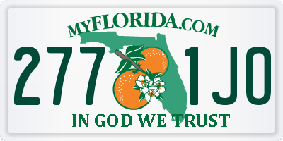 FL license plate 2771JO