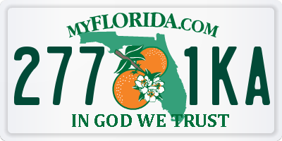 FL license plate 2771KA