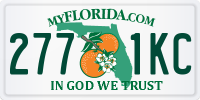 FL license plate 2771KC