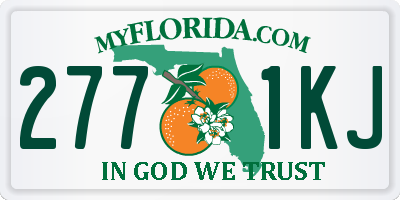 FL license plate 2771KJ