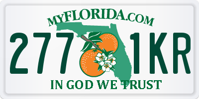 FL license plate 2771KR