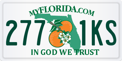 FL license plate 2771KS