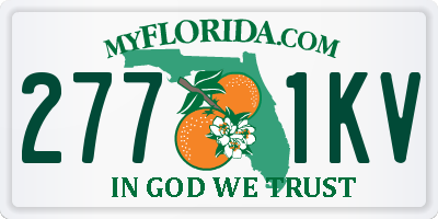 FL license plate 2771KV