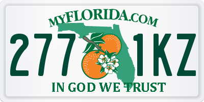 FL license plate 2771KZ