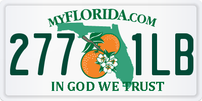 FL license plate 2771LB