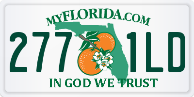 FL license plate 2771LD
