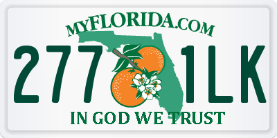 FL license plate 2771LK