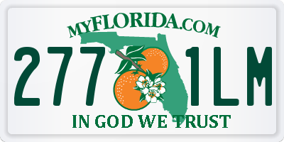 FL license plate 2771LM