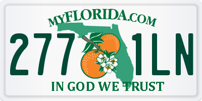 FL license plate 2771LN
