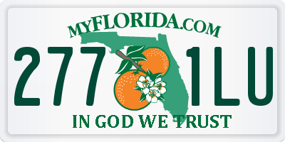 FL license plate 2771LU