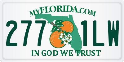 FL license plate 2771LW