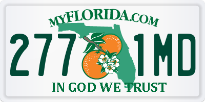 FL license plate 2771MD