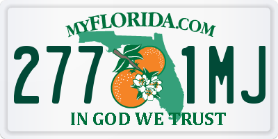 FL license plate 2771MJ