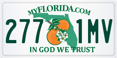 FL license plate 2771MV