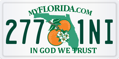 FL license plate 2771NI