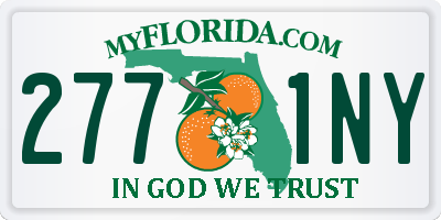 FL license plate 2771NY