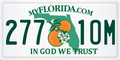 FL license plate 2771OM