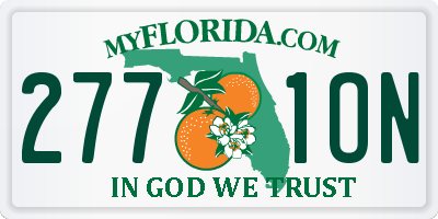 FL license plate 2771ON