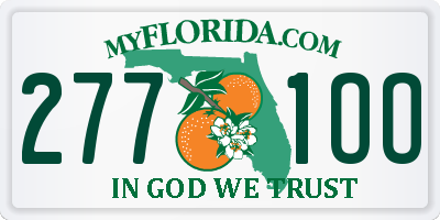 FL license plate 2771OO