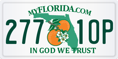 FL license plate 2771OP