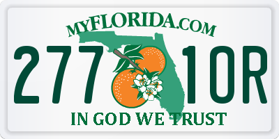 FL license plate 2771OR