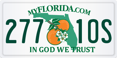FL license plate 2771OS