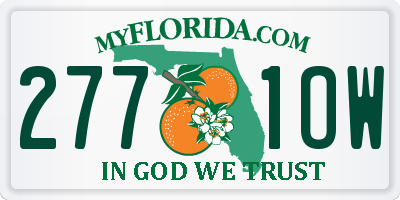FL license plate 2771OW