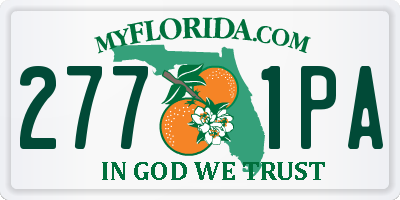 FL license plate 2771PA