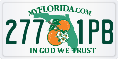FL license plate 2771PB