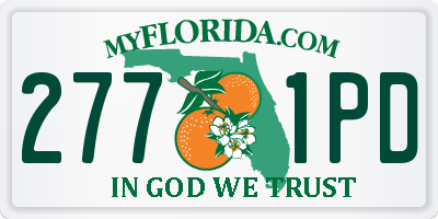 FL license plate 2771PD
